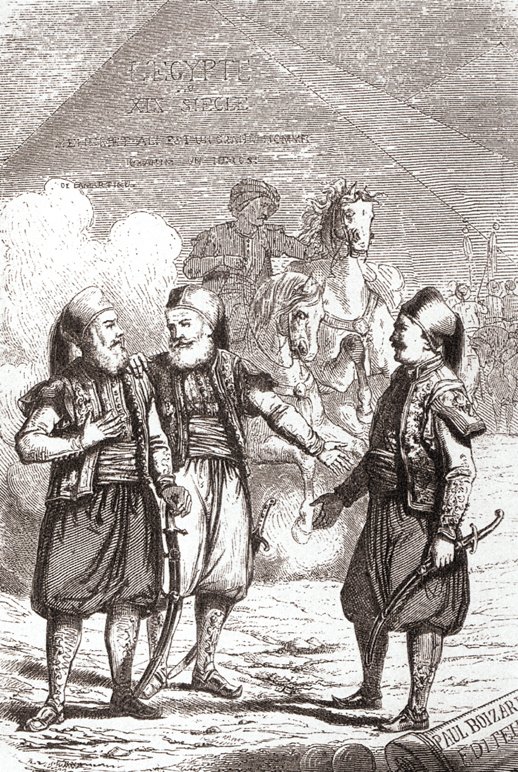 محمد علي باشا وابنه إبراهيم مع سليمان باشا الفرنساوي