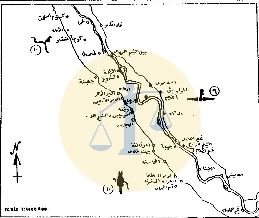 خريطة سوهاج في العصر القبطي