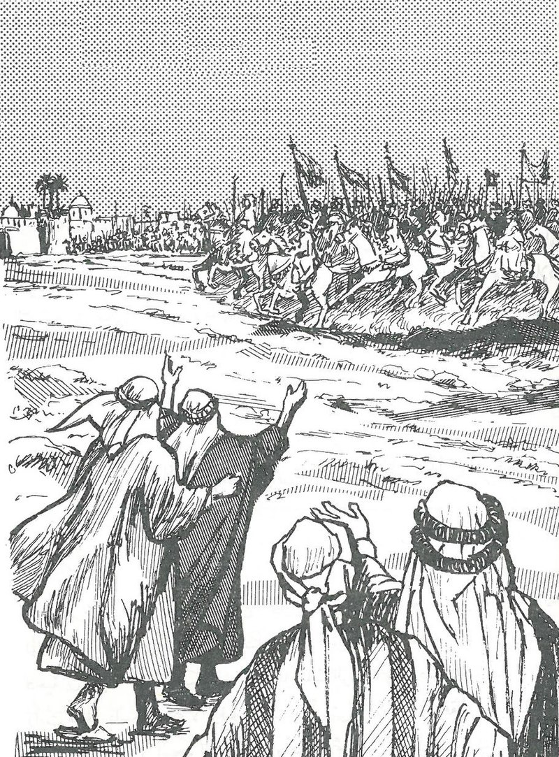 رسمة لمدينة خيبر ومعاركها