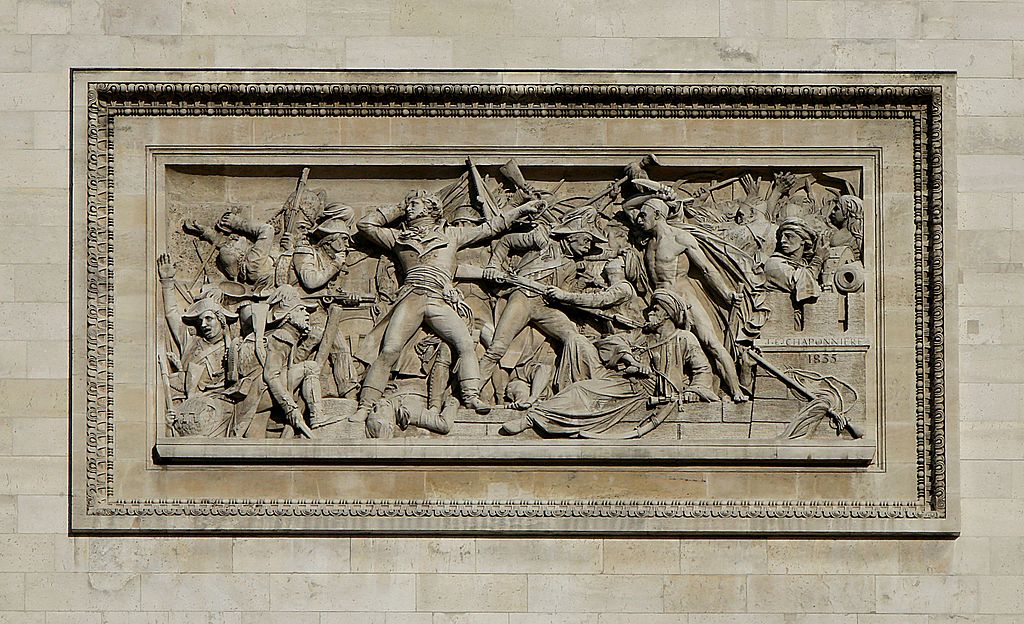 جدارية معركة الإسكندرية على باب قوس النصر الفرنسي
