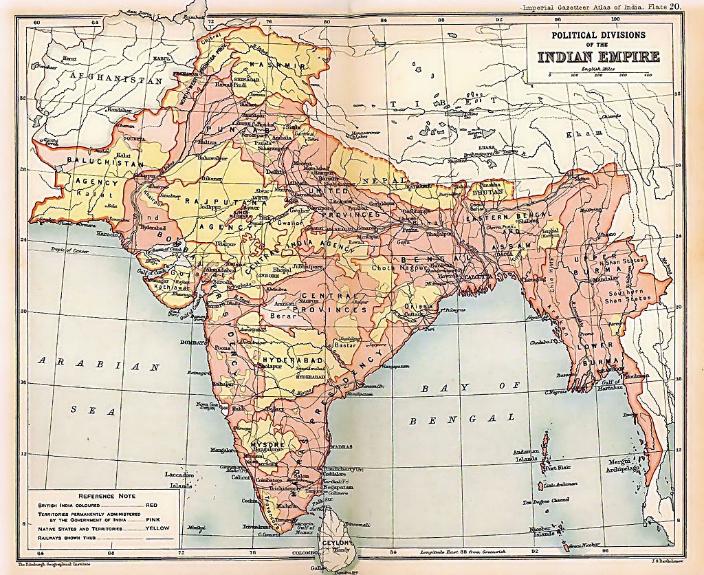 خريطة الهند البريطانية