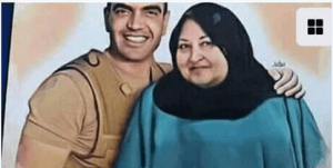 الشهيد احمد منسي ووالدته السيدة سناء جاد