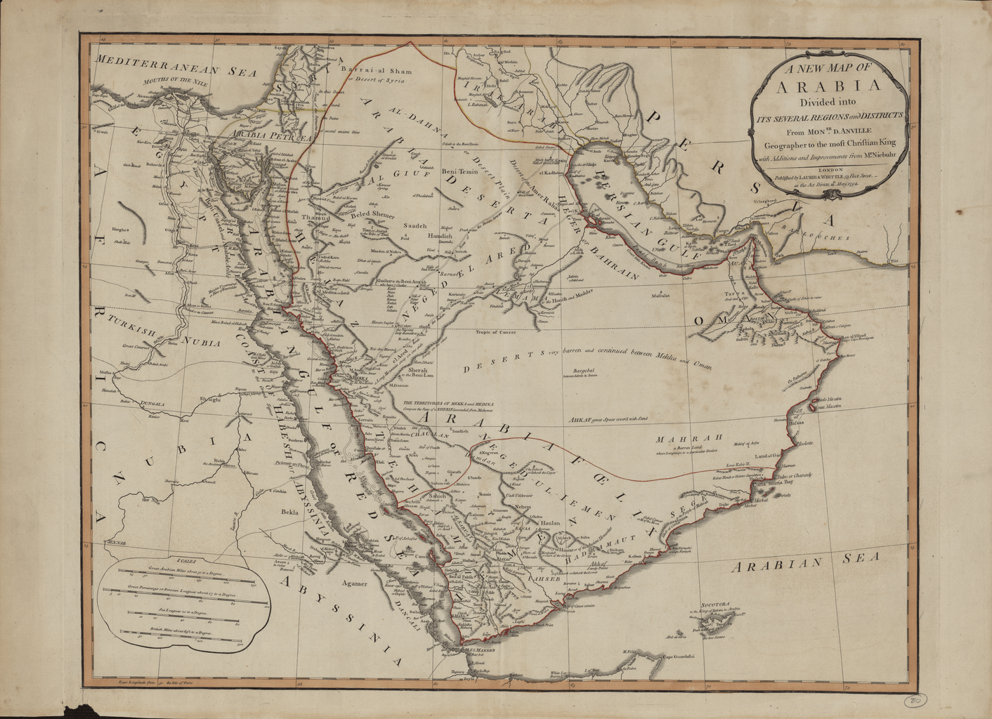 خريطة شبه الجزيرة العربية