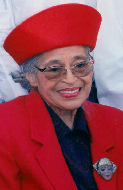 روزا باركس في جامعة هاوارد عام 1998