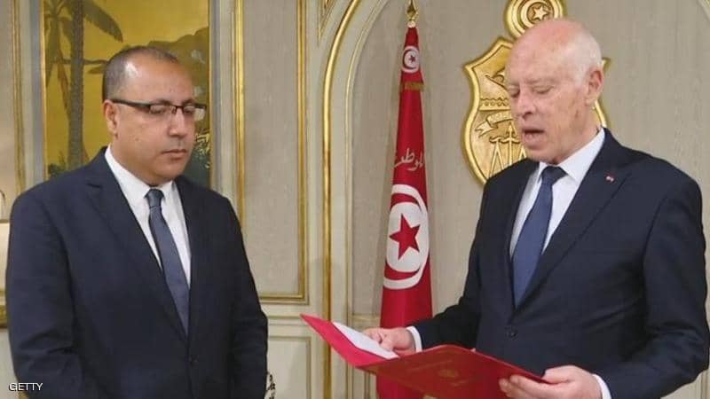 الرئيس التونسي وهشام المشيشي