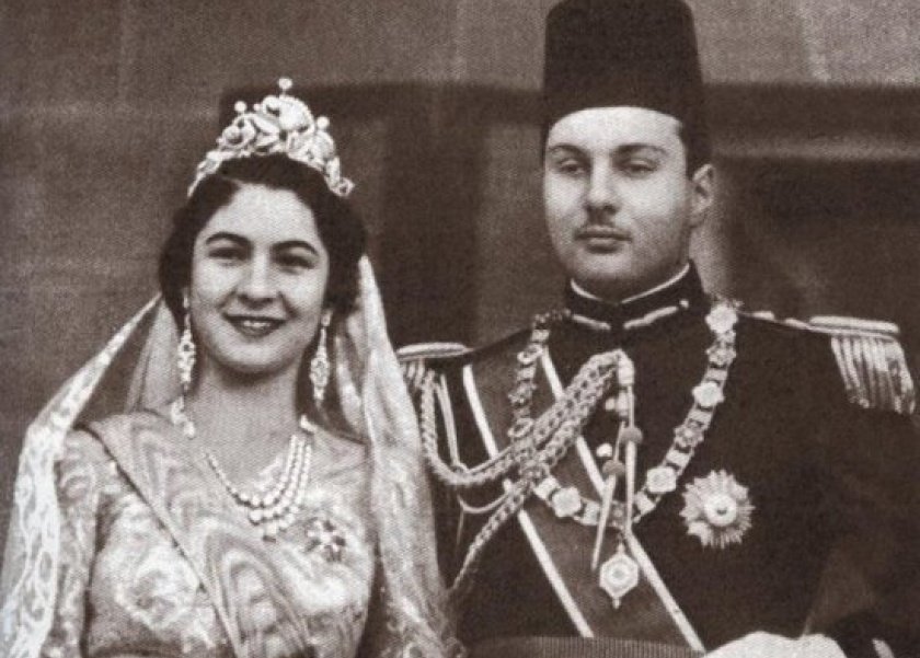 الملك فاروق والملكة فريدة