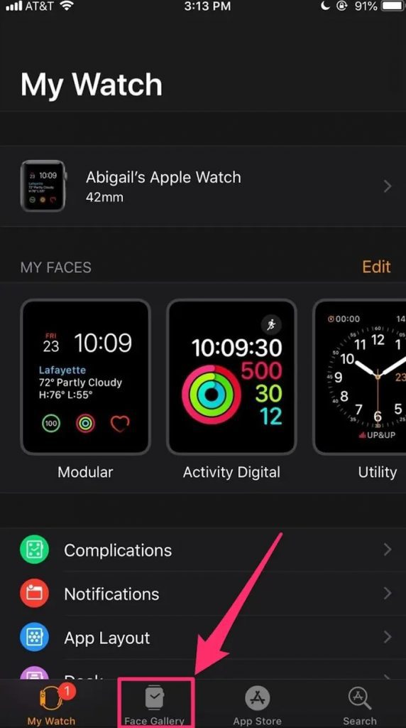 تغيير وجوه Apple Watch