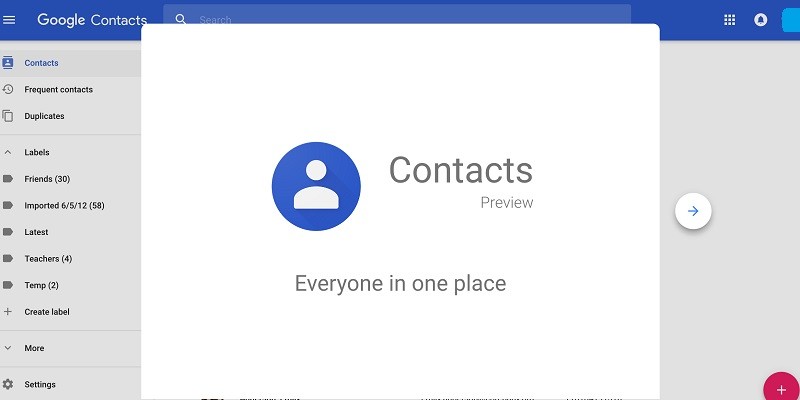 حذف جهات الاتصال المكررة أو تنظيمها عبر خدمات Google Contacts