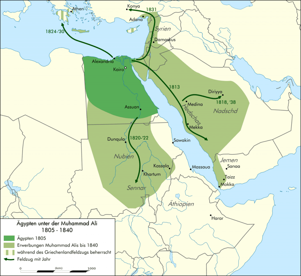 خريطة السودان في عصر محمد علي باشا