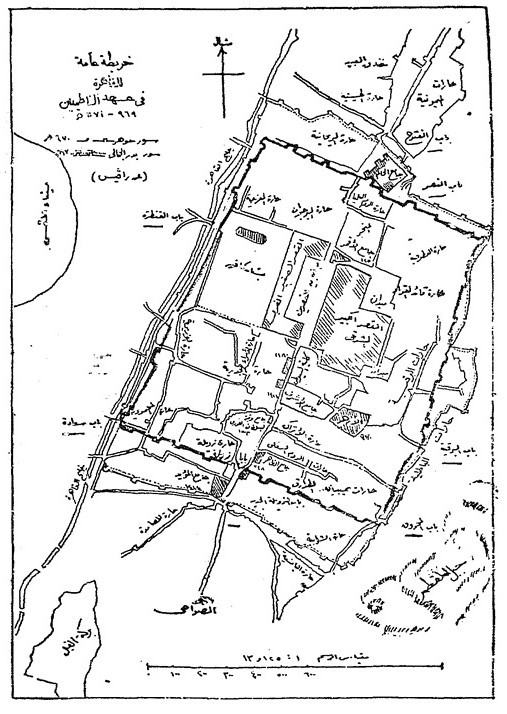  خريطة القاهرة في العهد الدولة الفاطمية