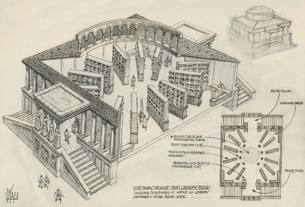 تخطيط مكتبة الإسكندرية القديمة