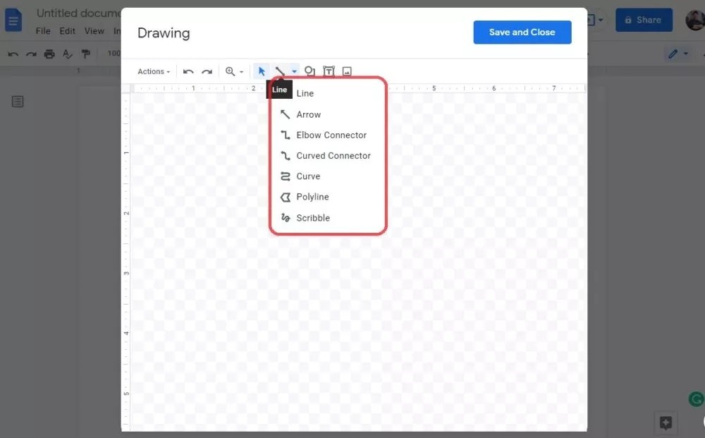 كيفية الرسم في Google Docs