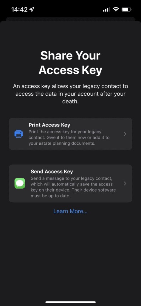 كيفية إضافة Legacy Contact في الايفون