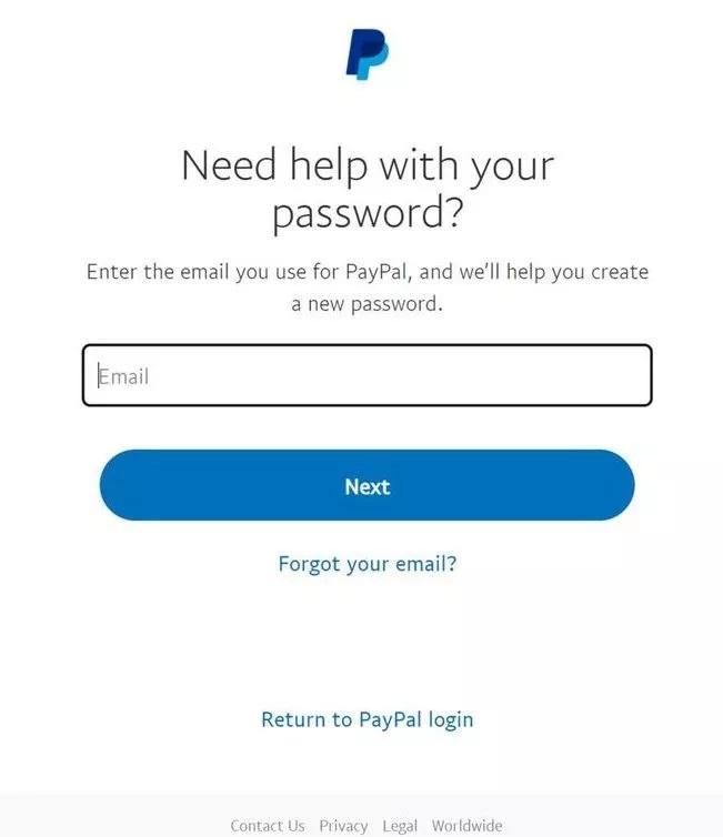 كيفية تغيير كلمة السر في PayPal