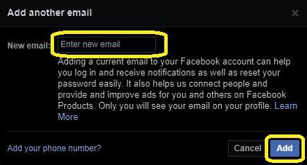 كيفية تغيير البريد الإلكتروني في فيسبوك
