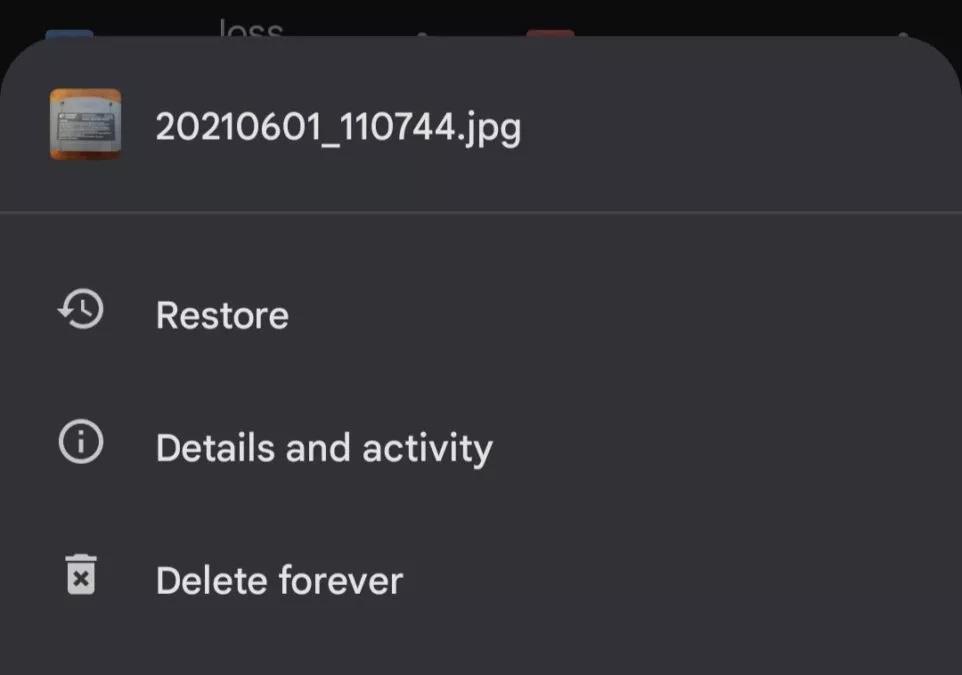 restore deleted file drive