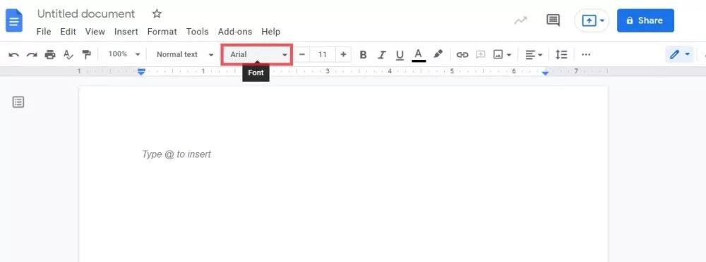 كيفية إضافة الخطوط في Google Docs