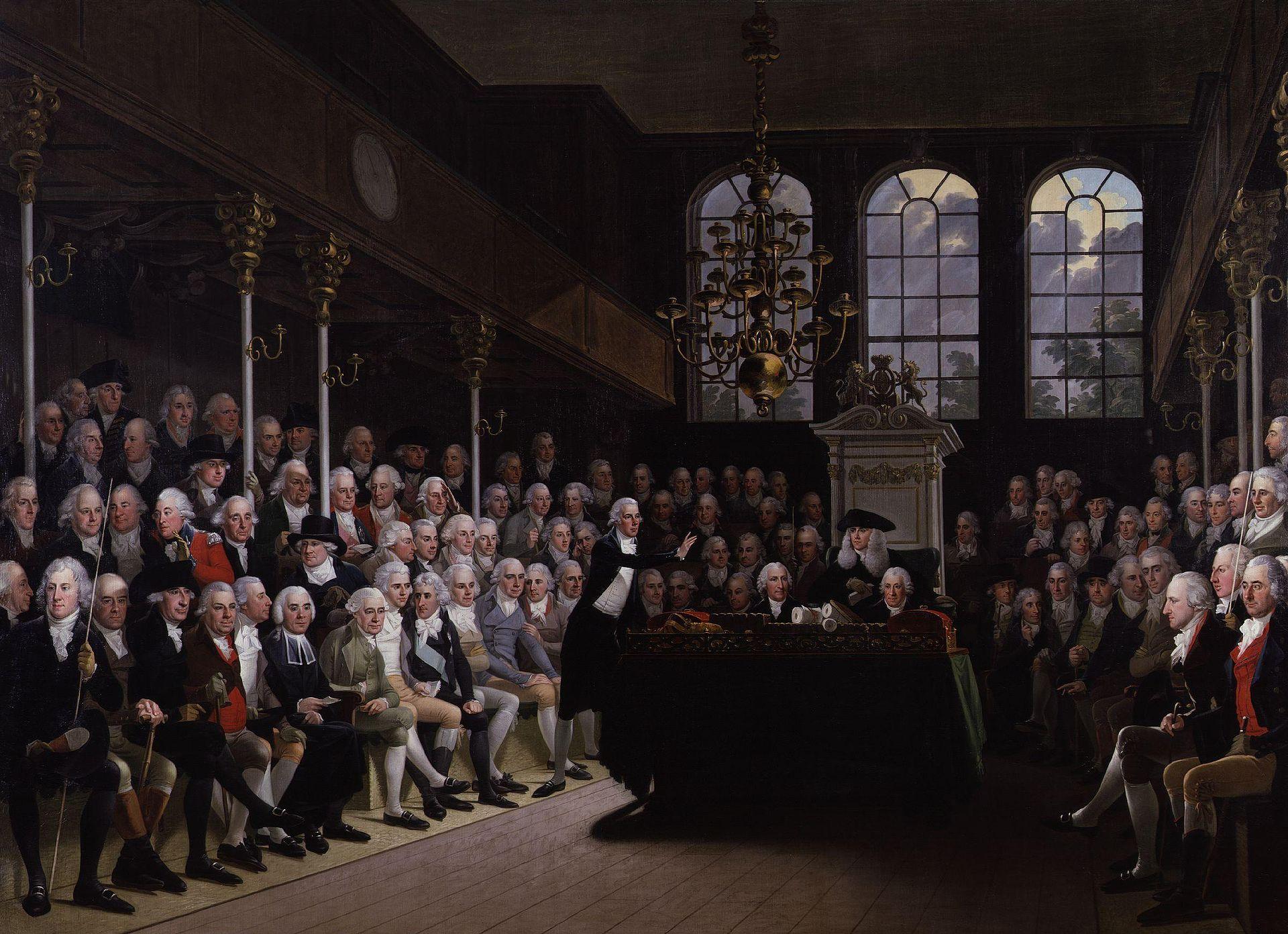 بيت يقف في الوسط يخاطب مجلس العموم بشأن اندلاع الحرب مع فرنسا 1793 م