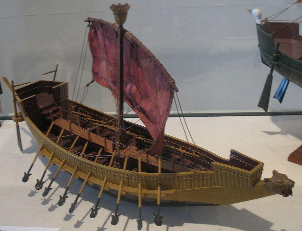 نموذج سفينة حربية من أسطول رمسيس الثالث