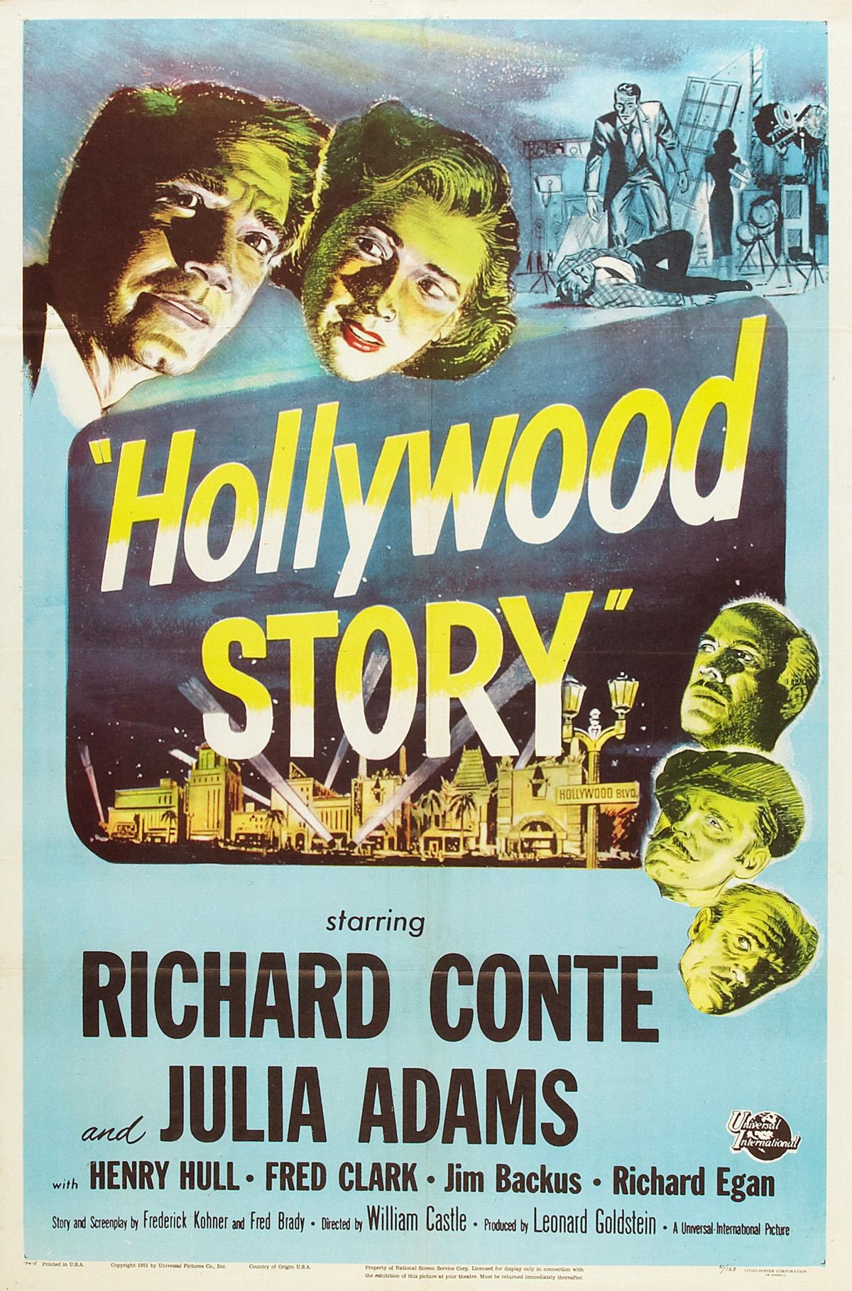فيلم Hollywood Story اسمه بالترجمة الحرفية «قصة هوليوود» وتُرْجِم تجاريًا بـ {قصة السينما}