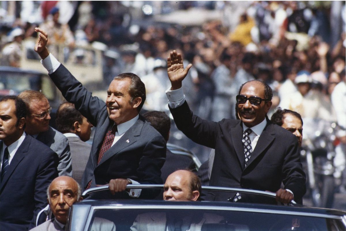 من زيارة نيكسون إلى مصر
