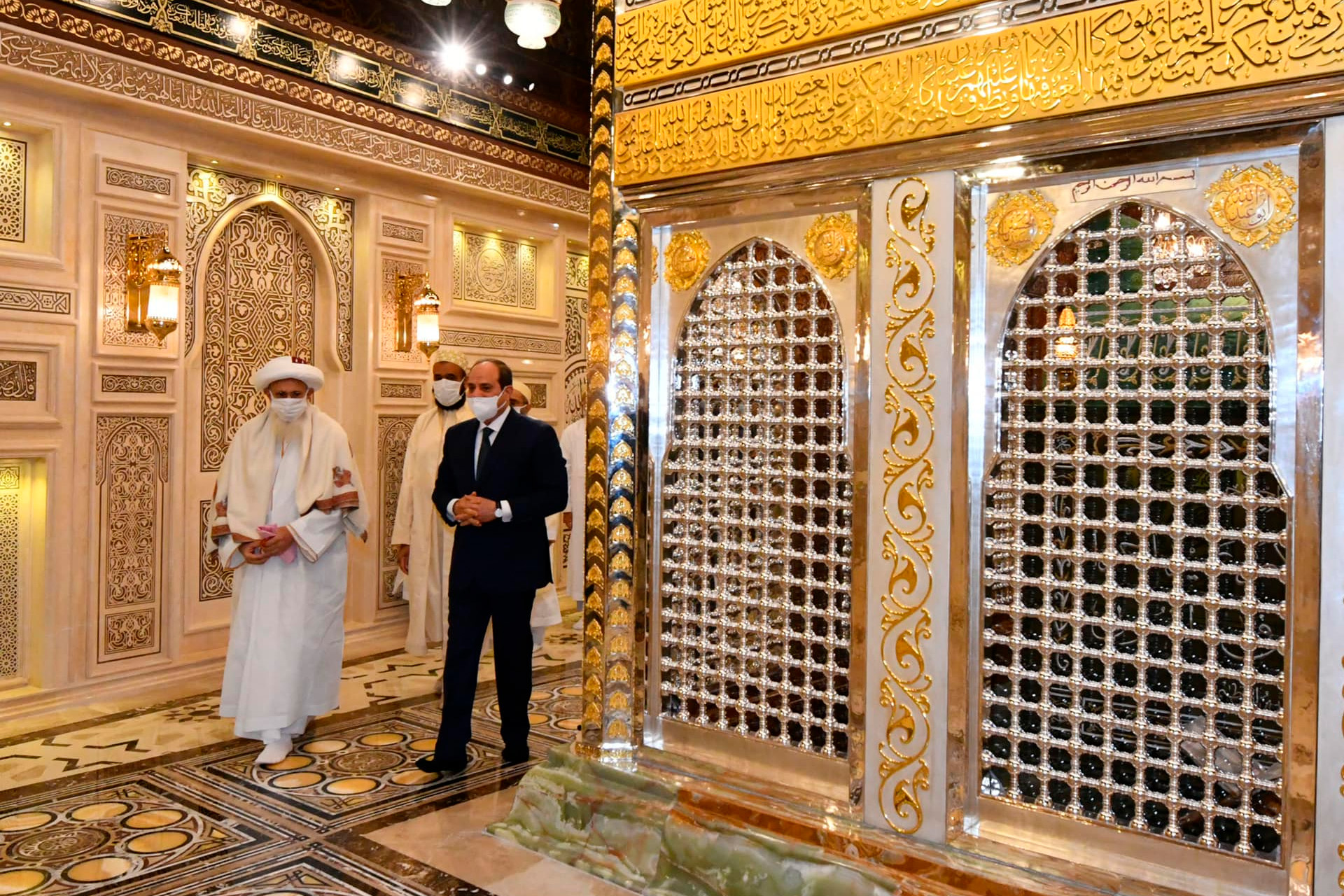 افتتاح مسجد الحسين بعد الترميم