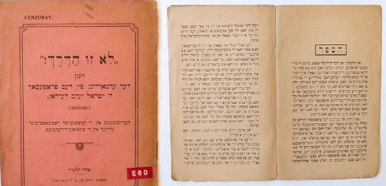 تأبين يعقوب إسرائيل دي هان، جامعة شيشينوف سنة 1924م