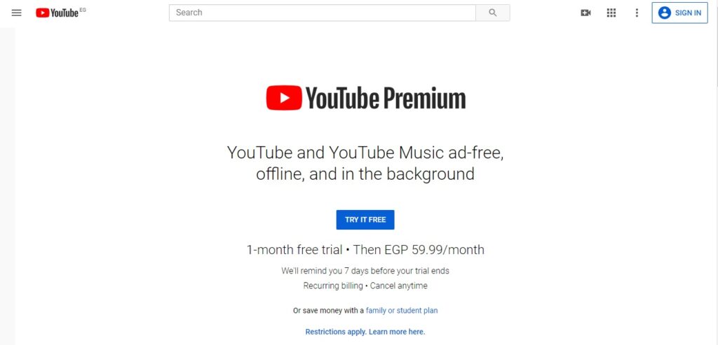 تحميل الفيديوهات عبر خدمة YouTube Premium
